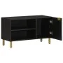 Mueble de TV madera de ingeniería negro 80x33x46 cm de , Almacenamiento para CD y DVD - Ref: Foro24-4017663, Precio: 81,13 €,...
