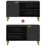 Mueble de TV madera de ingeniería negro 80x33x46 cm de , Almacenamiento para CD y DVD - Ref: Foro24-4017663, Precio: 81,13 €,...