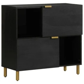 Aparador de madera de ingeniería negro 80x33x75 cm von , CD- und DVD-Speicher - Ref: Foro24-4017675, Preis: 104,58 €, Rabatt: %