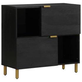 Aparador de madera de ingeniería negro 80x33x75 cm de , Almacenamiento para CD y DVD - Ref: Foro24-4017675, Precio: 105,94 €,...