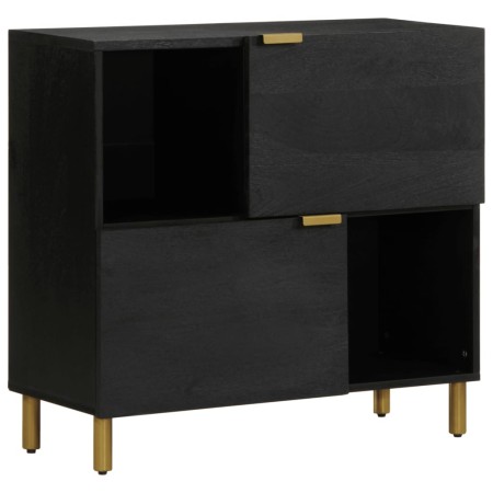 Aparador de madera de ingeniería negro 80x33x75 cm de , Almacenamiento para CD y DVD - Ref: Foro24-4017675, Precio: 105,94 €,...