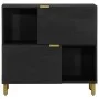 Aparador de madera de ingeniería negro 80x33x75 cm von , CD- und DVD-Speicher - Ref: Foro24-4017675, Preis: 104,58 €, Rabatt: %