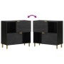 Aparador de madera de ingeniería negro 80x33x75 cm de , Almacenamiento para CD y DVD - Ref: Foro24-4017675, Precio: 105,94 €,...