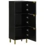 Aparador alto de madera de ingeniería negro 40x33x110 cm de , Almacenamiento para CD y DVD - Ref: Foro24-4017677, Precio: 108...