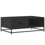 Mesa de centro de madera ingeniería y metal negro 90x57x35 cm de , Mesas de centro - Ref: Foro24-848754, Precio: 69,90 €, Des...