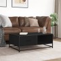 Mesa de centro de madera ingeniería y metal negro 90x57x35 cm de , Mesas de centro - Ref: Foro24-848754, Precio: 69,90 €, Des...