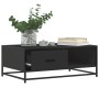 Mesa de centro de madera ingeniería y metal negro 90x57x35 cm de , Mesas de centro - Ref: Foro24-848754, Precio: 69,90 €, Des...