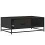 Mesa de centro de madera ingeniería y metal negro 90x57x35 cm de , Mesas de centro - Ref: Foro24-848754, Precio: 69,90 €, Des...