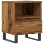Mesita de noche madera ingeniería madera envejecida 40x35x50 cm de , Mesitas de noche - Ref: Foro24-857376, Precio: 54,40 €, ...