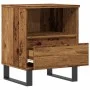 Mesita de noche madera ingeniería madera envejecida 40x35x50 cm de , Mesitas de noche - Ref: Foro24-857376, Precio: 54,40 €, ...