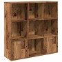 Estantería de madera de ingeniería envejecida 98x29x97,5 cm de , Librerías y estanterías - Ref: Foro24-855966, Precio: 93,61 ...