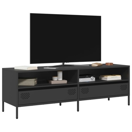 Mueble para TV acero laminado en frío negro 135x39x43,5 cm de , Muebles TV - Ref: Foro24-851334, Precio: 127,98 €, Descuento: %