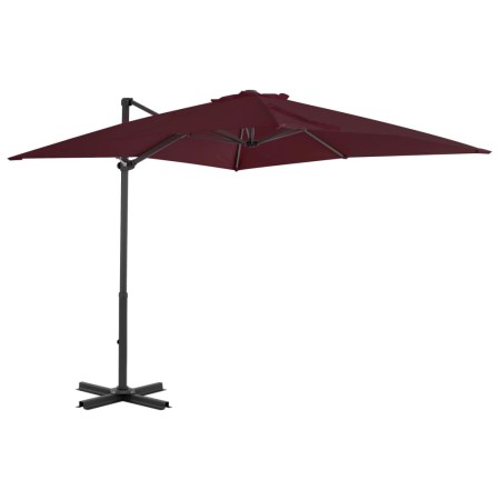 Sombrilla voladiza con palo de aluminio rojo burdeos 250x250 cm de vidaXL, Sombrillas - Ref: Foro24-312304, Precio: 95,09 €, ...