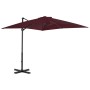 Sombrilla voladiza con palo de aluminio rojo burdeos 250x250 cm de vidaXL, Sombrillas - Ref: Foro24-312304, Precio: 95,09 €, ...