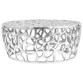 Mesa de centro de aluminio fundido plateado 70x30 cm en Mesas de centro | Comprar online en Foru.es