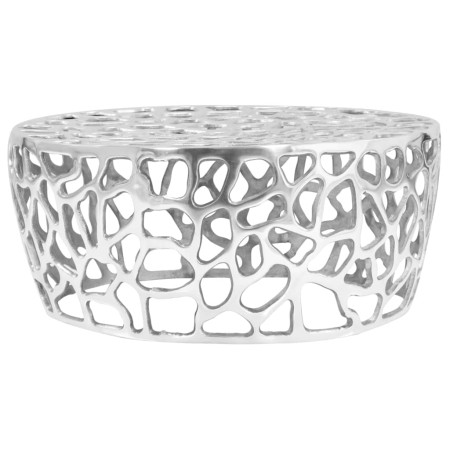 Mesa de centro de aluminio fundido plateado 70x30 cm en Mesas de centro | Comprar online en Foru.es
