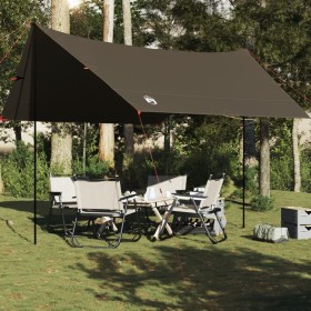 Lona de camping impermeable marrón 438x376x212 cm de , Tiendas de campaña - Ref: Foro24-4009607, Precio: 56,28 €, Descuento: %