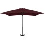 Sombrilla voladiza con palo de aluminio rojo burdeos 250x250 cm de vidaXL, Sombrillas - Ref: Foro24-312304, Precio: 95,09 €, ...