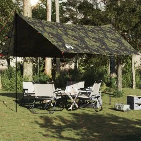 Lona de camping impermeable camuflaje 462x306x211 cm de , Tiendas de campaña - Ref: Foro24-4009611, Precio: 66,36 €, Descuent...
