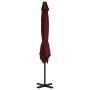 Sombrilla voladiza con palo de aluminio rojo burdeos 250x250 cm de vidaXL, Sombrillas - Ref: Foro24-312304, Precio: 95,09 €, ...