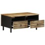 Mesa de centro madera maciza de mango rugosa negro 80x54x40 cm de , Mesas de centro - Ref: Foro24-4018641, Precio: 102,04 €, ...