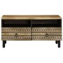 Mesa de centro madera maciza de mango rugosa negro 80x54x40 cm de , Mesas de centro - Ref: Foro24-4018641, Precio: 102,04 €, ...