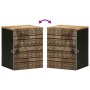 Armario colgante baño madera maciza mango negro 38x33,5x48 cm de , Muebles de baño - Ref: Foro24-4018648, Precio: 84,80 €, De...