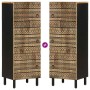Aparador de madera maciza de mango rugosa 40x33,5x110 cm de , Almacenamiento para CD y DVD - Ref: Foro24-4018657, Precio: 126...