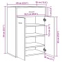 Mueble zapatero madera de ingeniería roble artisan 60x35x84 cm de , Zapateros y organizadores de calzado - Ref: Foro24-855953...