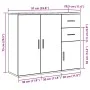 Aparador de madera de ingeniería roble artisan 91x29,5x75 cm de , Aparadores - Ref: Foro24-855907, Precio: 102,83 €, Descuent...