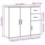 Aparador de madera de ingeniería roble artisan 91x29,5x75 cm de , Aparadores - Ref: Foro24-855907, Precio: 104,45 €, Descuent...