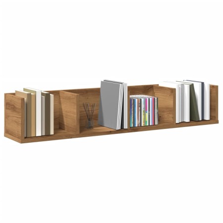 Estante pared CD madera ingeniería roble artisan 100x18x18 cm de , Estantes y estanterías - Ref: Foro24-855951, Precio: 38,47...