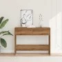 Mesa consola madera ingeniería roble artesanal 100x35x76,5 cm by , Side tables - Ref: Foro24-856785, Price: 74,27 €, Discount: %
