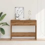 Mesa consola madera ingeniería roble artesanal 100x35x76,5 cm de , Mesas auxiliares - Ref: Foro24-856785, Precio: 75,61 €, De...