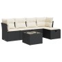 Set de sofás de jardín 6 piezas y cojines ratán sintético negro de , Conjuntos de jardín - Ref: Foro24-3325272, Precio: 348,2...
