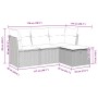 Set de sofás de jardín 4 pzas y cojines ratán sintético gris de , Conjuntos de jardín - Ref: Foro24-3325258, Precio: 265,39 €...