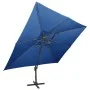 Sombrilla voladiza con doble techo azul celeste 400x300 cm de vidaXL, Sombrillas - Ref: Foro24-312379, Precio: 288,59 €, Desc...