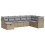 Set de sofás de jardín y cojines 8 piezas ratán sintético beige de , Conjuntos de jardín - Ref: Foro24-3325335, Precio: 525,3...