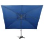 Sombrilla voladiza con doble techo azul celeste 400x300 cm de vidaXL, Sombrillas - Ref: Foro24-312379, Precio: 291,22 €, Desc...