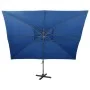 Sombrilla voladiza con doble techo azul celeste 400x300 cm de vidaXL, Sombrillas - Ref: Foro24-312379, Precio: 288,59 €, Desc...
