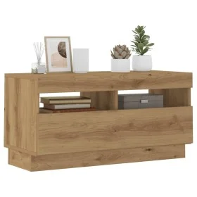 Mueble TV luces LED madera ingeniería roble artisan 80x35x40 cm de , Muebles TV - Ref: Foro24-856358, Precio: 71,47 €, Descue...