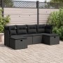 Set de sofás de jardín 6 piezas y cojines ratán sintético negro de , Conjuntos de jardín - Ref: Foro24-3325321, Precio: 389,9...