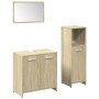 Set de muebles de baño 3 pzas madera contrachapada roble Sonoma de , Muebles de baño - Ref: Foro24-3324972, Precio: 122,96 €,...