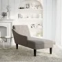 Tumbona con almohada y reposabrazo derecho tela gris taupe de , Divanes - Ref: Foro24-4009768, Precio: 134,06 €, Descuento: %