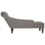 Tumbona con almohada y reposabrazo derecho tela gris taupe de , Divanes - Ref: Foro24-4009768, Precio: 134,06 €, Descuento: %