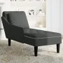 Tumbona con almohada y reposabrazo derecho terciopelo negro by , Daybeds - Ref: Foro24-4009777, Price: 121,06 €, Discount: %