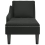 Tumbona con almohada y reposabrazo derecho terciopelo negro de , Divanes - Ref: Foro24-4009777, Precio: 122,50 €, Descuento: %