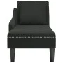 Tumbona con almohada y reposabrazo derecho terciopelo negro by , Daybeds - Ref: Foro24-4009777, Price: 121,06 €, Discount: %
