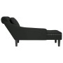 Tumbona con almohada y reposabrazo derecho terciopelo negro de , Divanes - Ref: Foro24-4009777, Precio: 122,50 €, Descuento: %