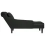 Tumbona con almohada y reposabrazo derecho terciopelo negro by , Daybeds - Ref: Foro24-4009777, Price: 121,06 €, Discount: %
